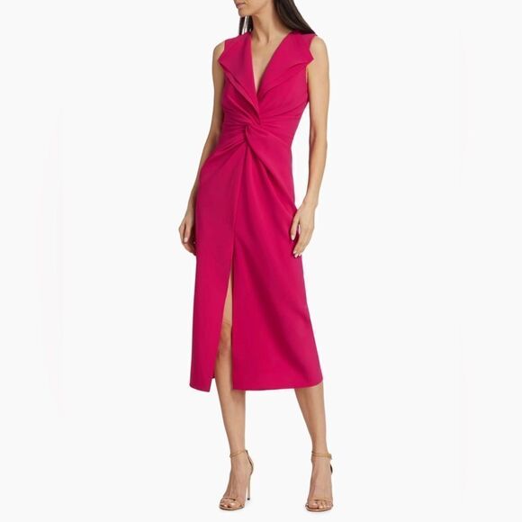 Prabal Gurung Lily Twist-Front Midi Dress size 0 - Picture 2 of 13